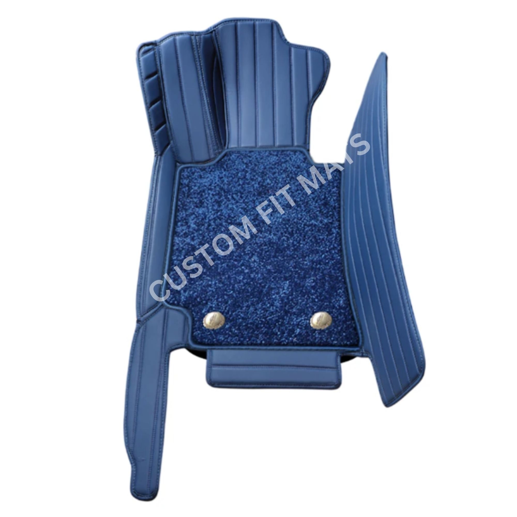 Black & Blue Nappa Leather Custom Fit Mats