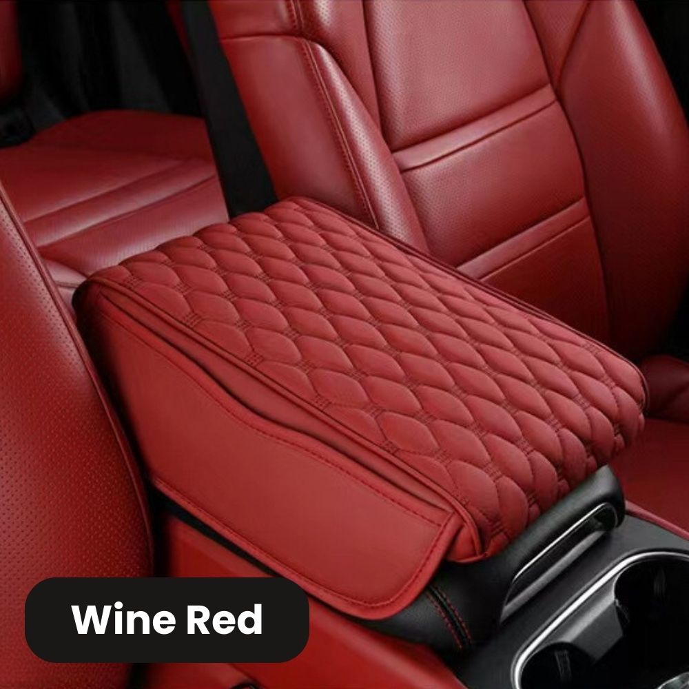 Red Leather and White Stitching Custom Fit Floor Mats