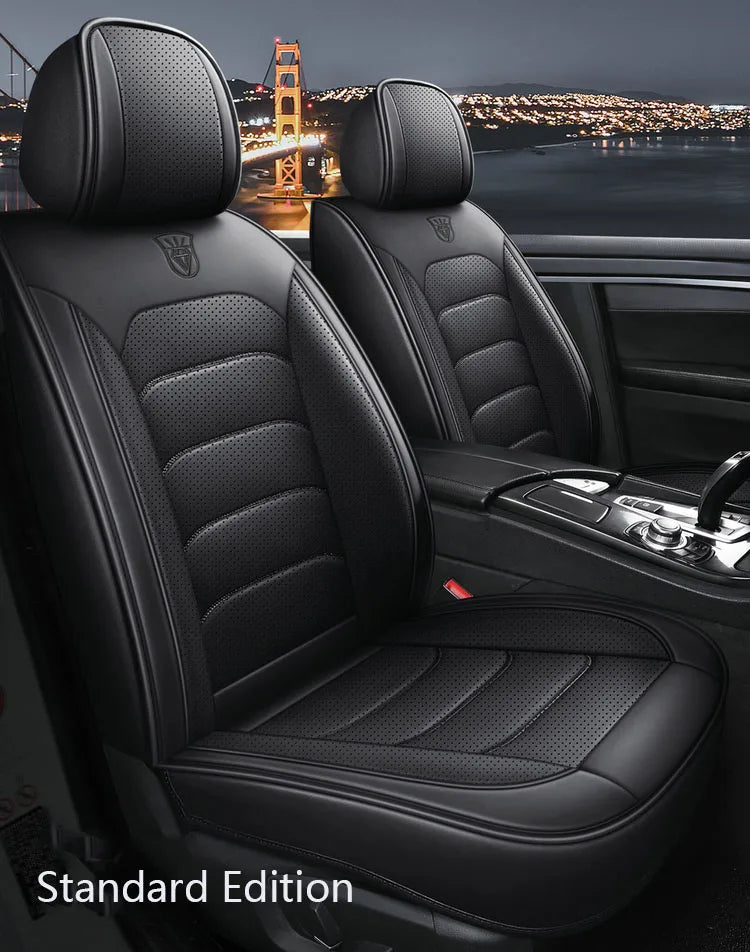 Full Black Leather Universal Seat Covers