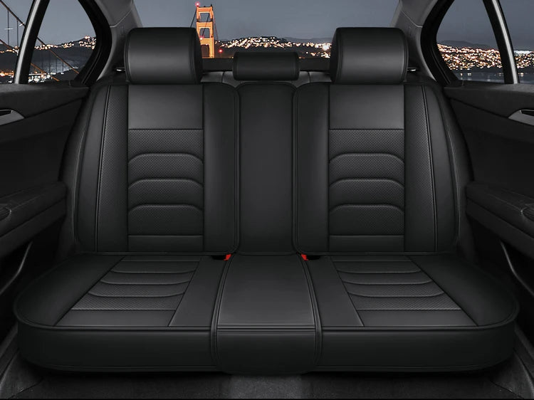 Full Black Leather Universal Seat Covers