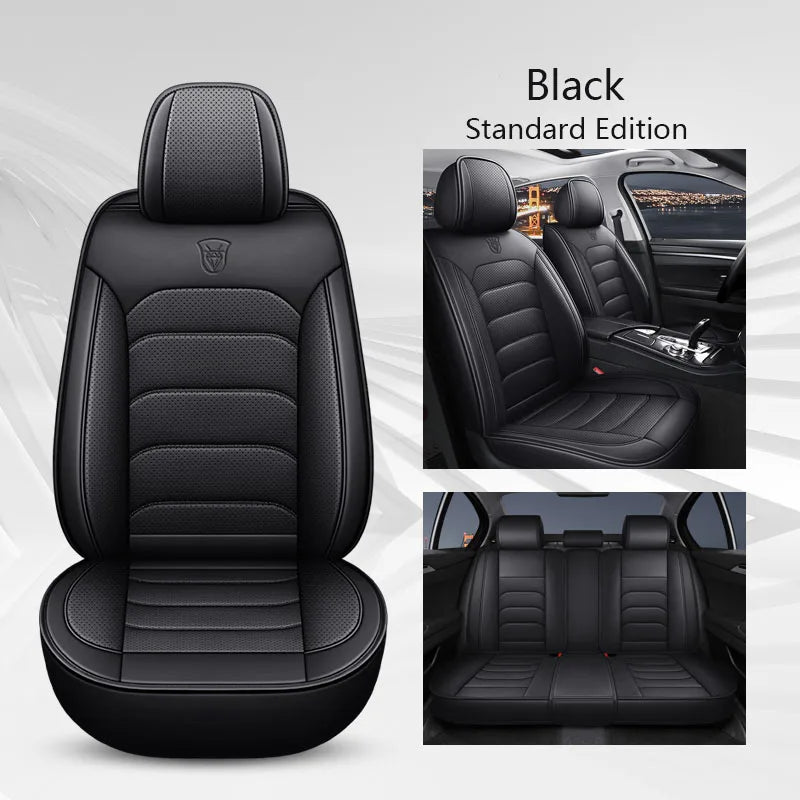 Full Black Leather Universal Seat Covers