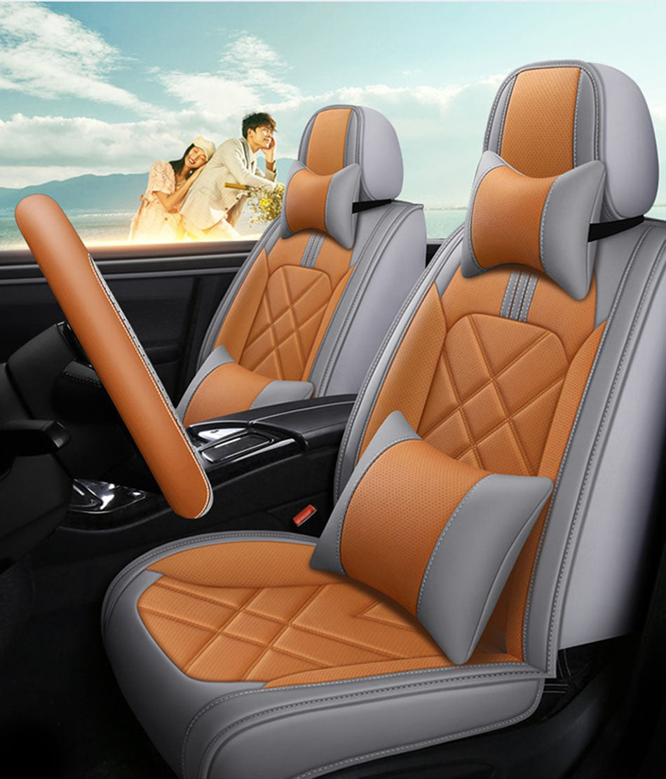 Grey & Orange Universal Seat Covers