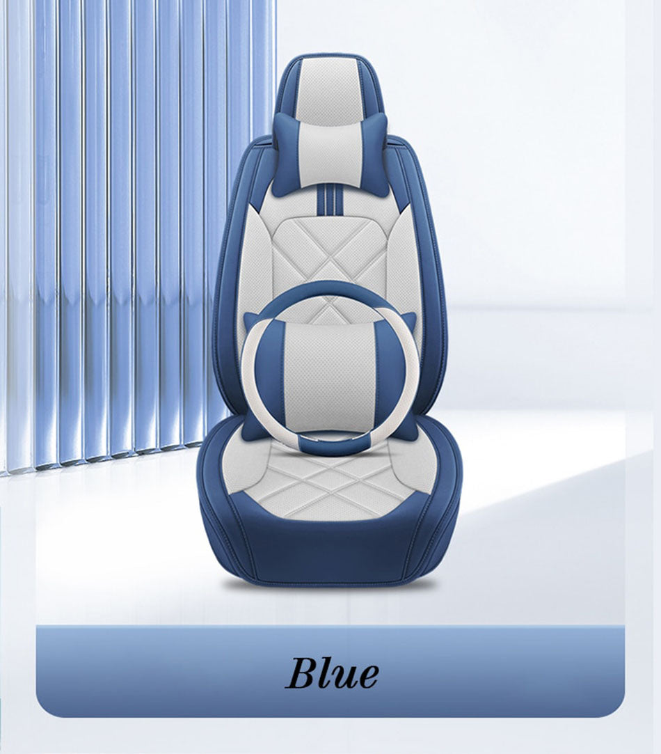 White & Blue Universal Seat Covers